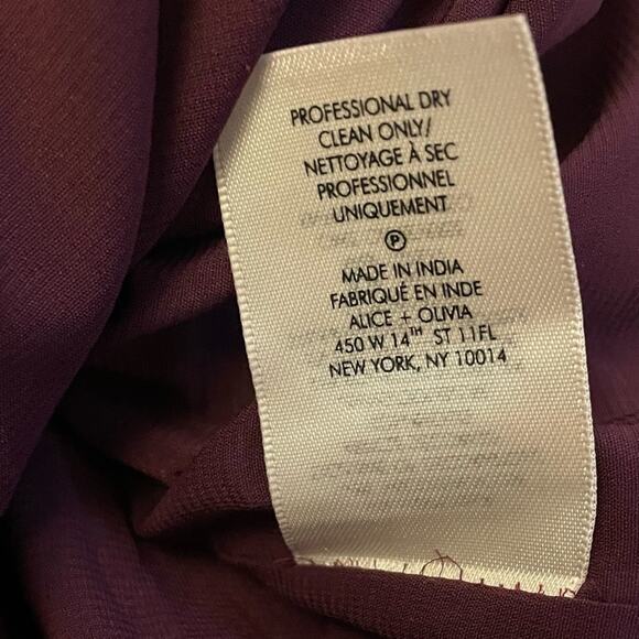 Alice and Olivia Purple Sequined Mini Dress Size 10 New Retails $495 - Picture 6 of 7